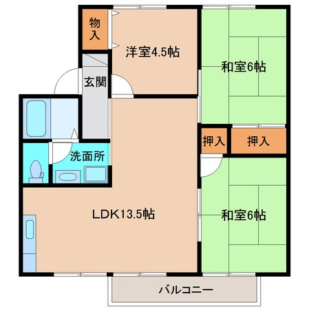 セジュール祇園の物件間取画像